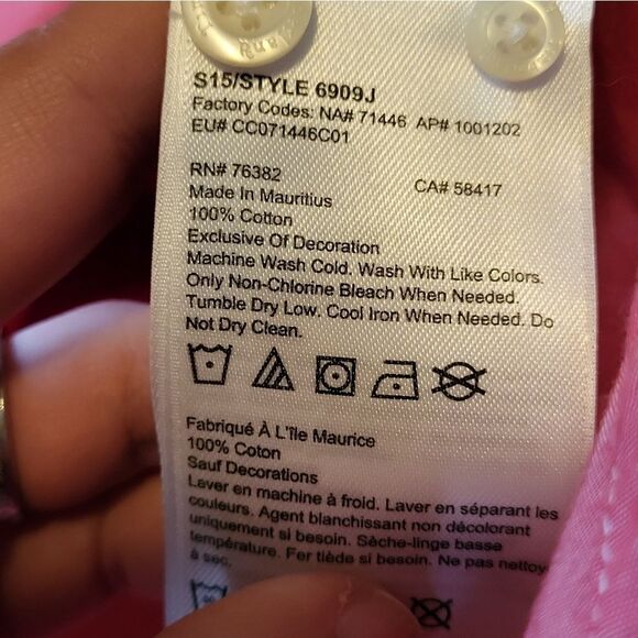 Timberland Cotton Button Down Shirt Pink Men's Medium - Picture 4 of 5